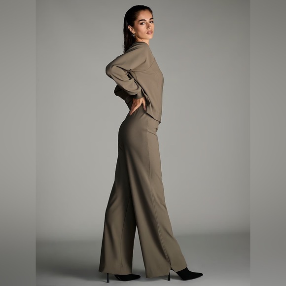 VSX LUXRib Wide-Leg Pant - Terra Olive - Picture 4 of 7